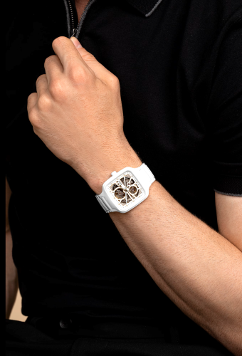 ラドー スクエア型 ステンレス腕時計 ラドー(RADO) True Square Automatic Open Heart R27073702